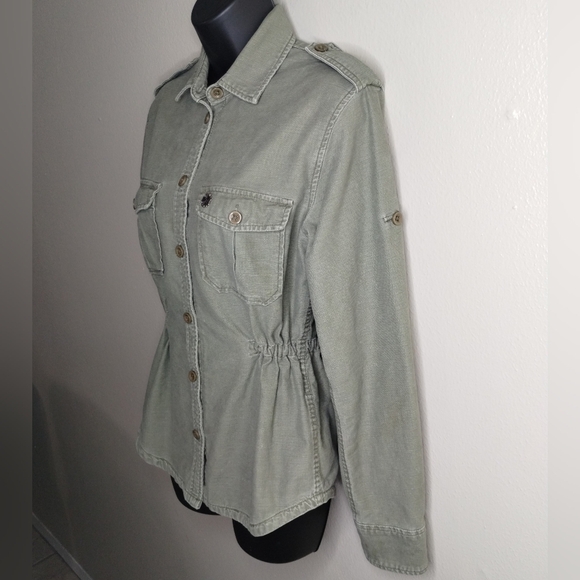 Obey Propaganda Women's XS Military Field Jacket Army Canvas Hip Hop Streetwear - Picture 4 of 8